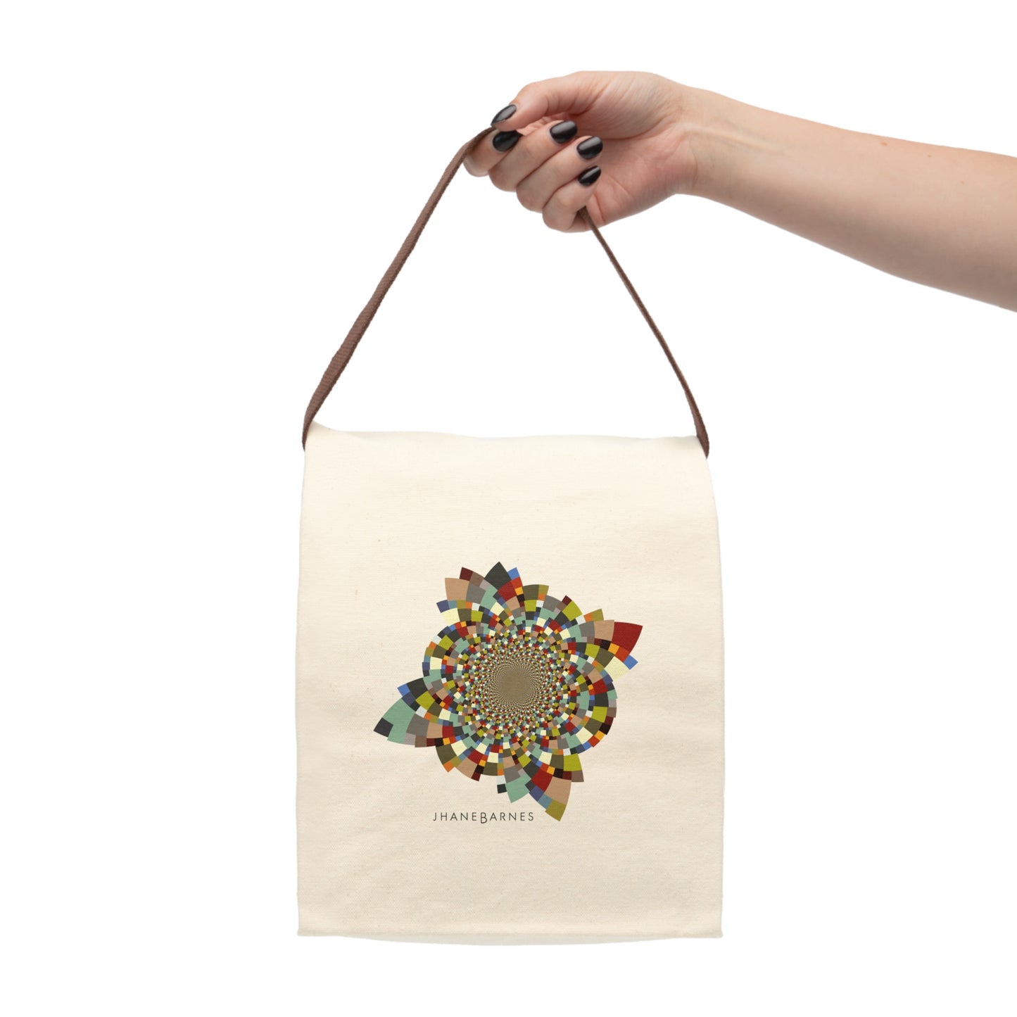 Canvas Lunch Bag With Strap "SCHATT INVERSION" col. Varicolor