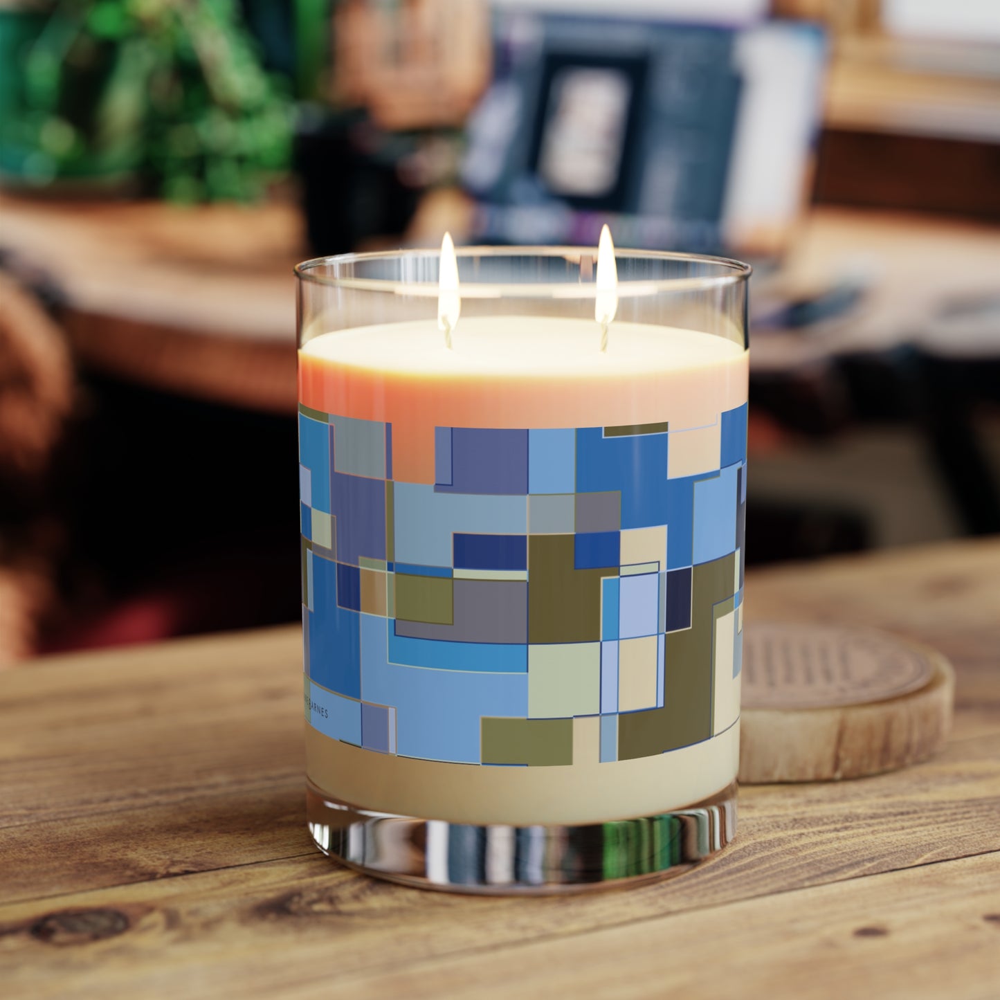 "POLYOMINOES" col. Blue Jeans Scented Candle - choose from three scents, 11oz