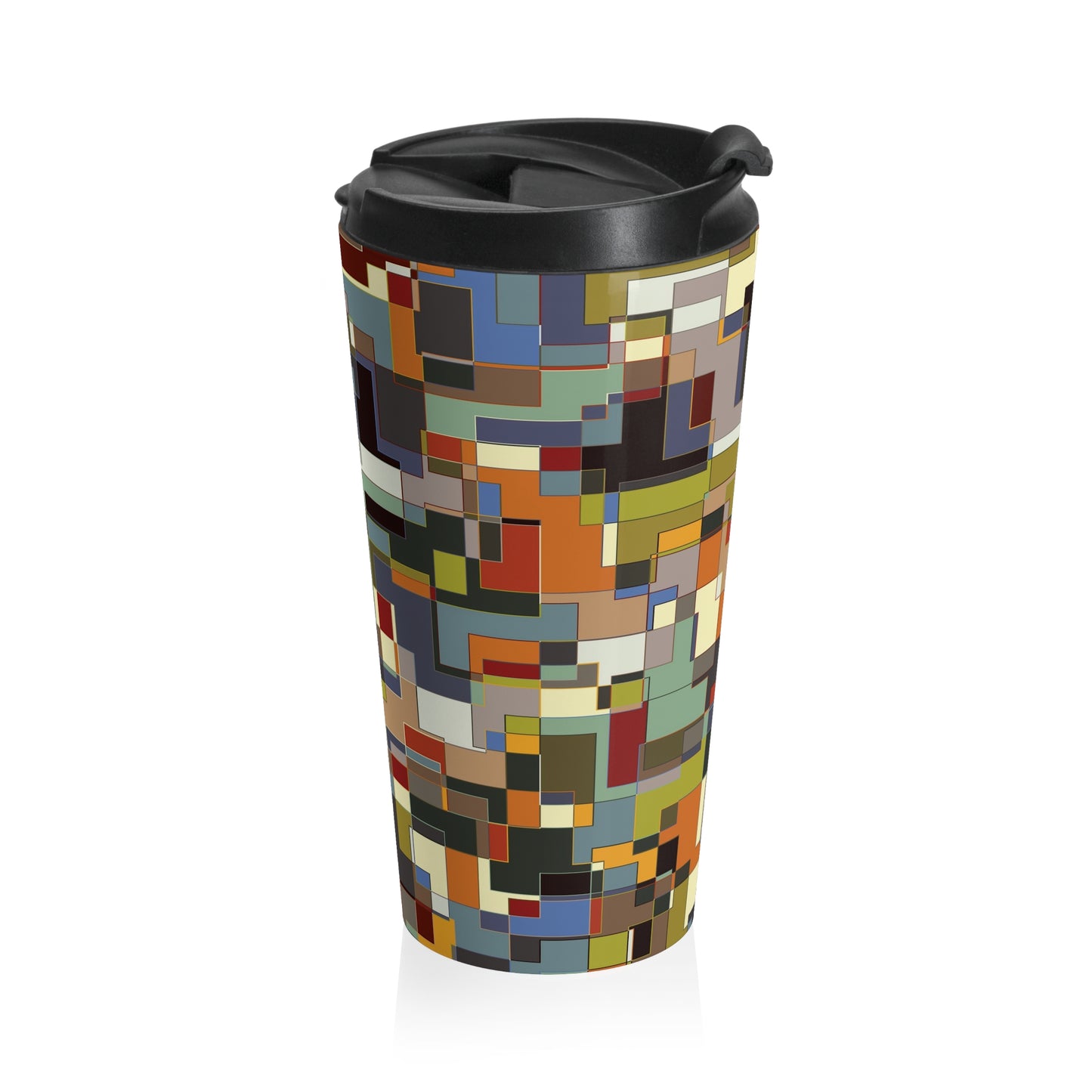 "POLYOMINOES" Col Electricity - Stainless Steel Travel Mug