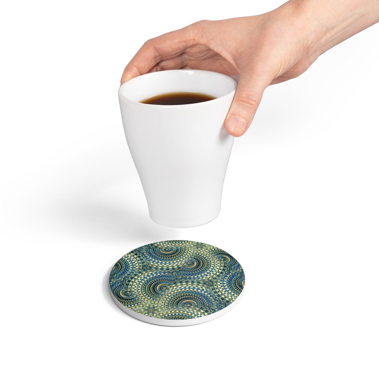 Ceramic Coaster "LAYERED GEARS"