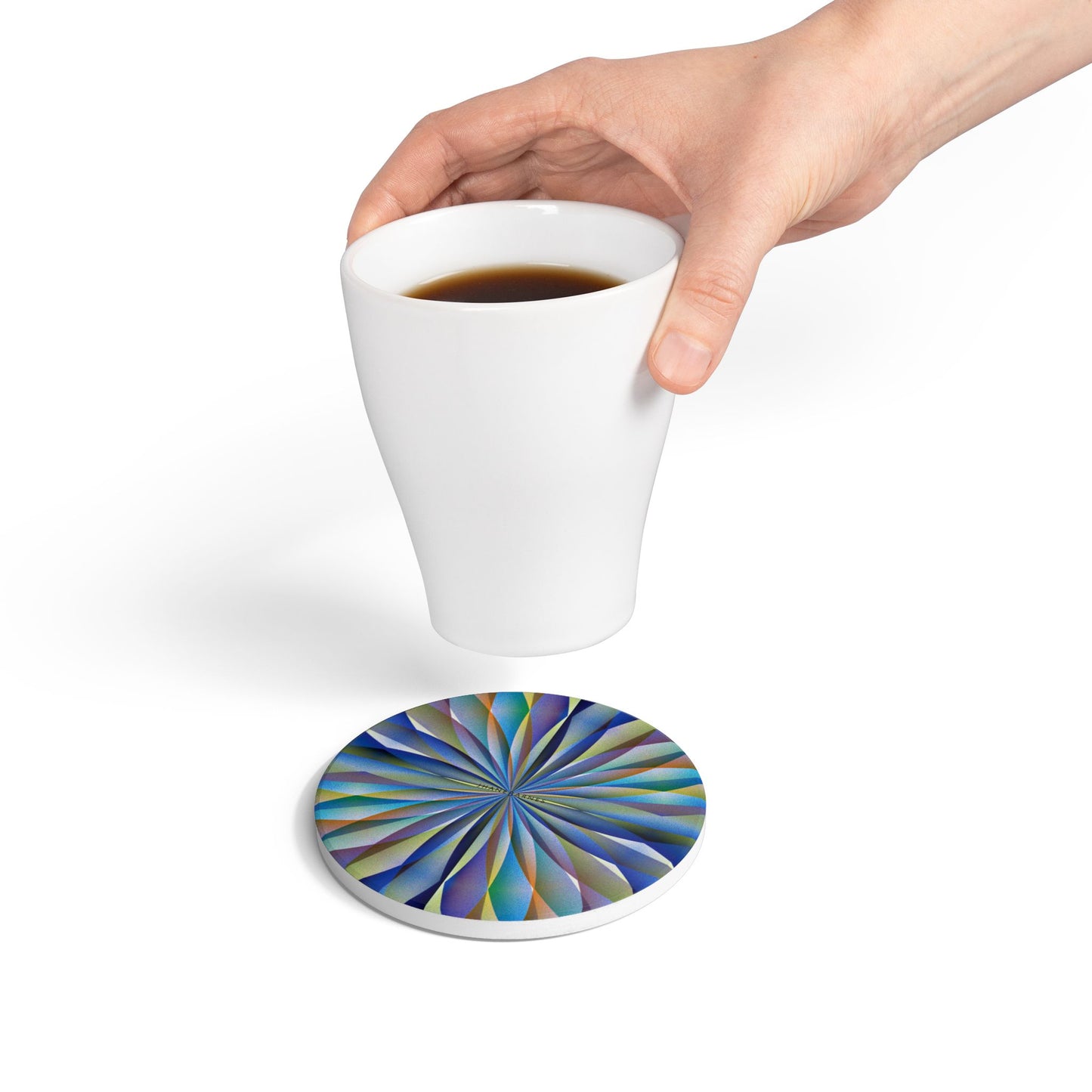 Ceramic Coaster "DIAMOND FLOWER"