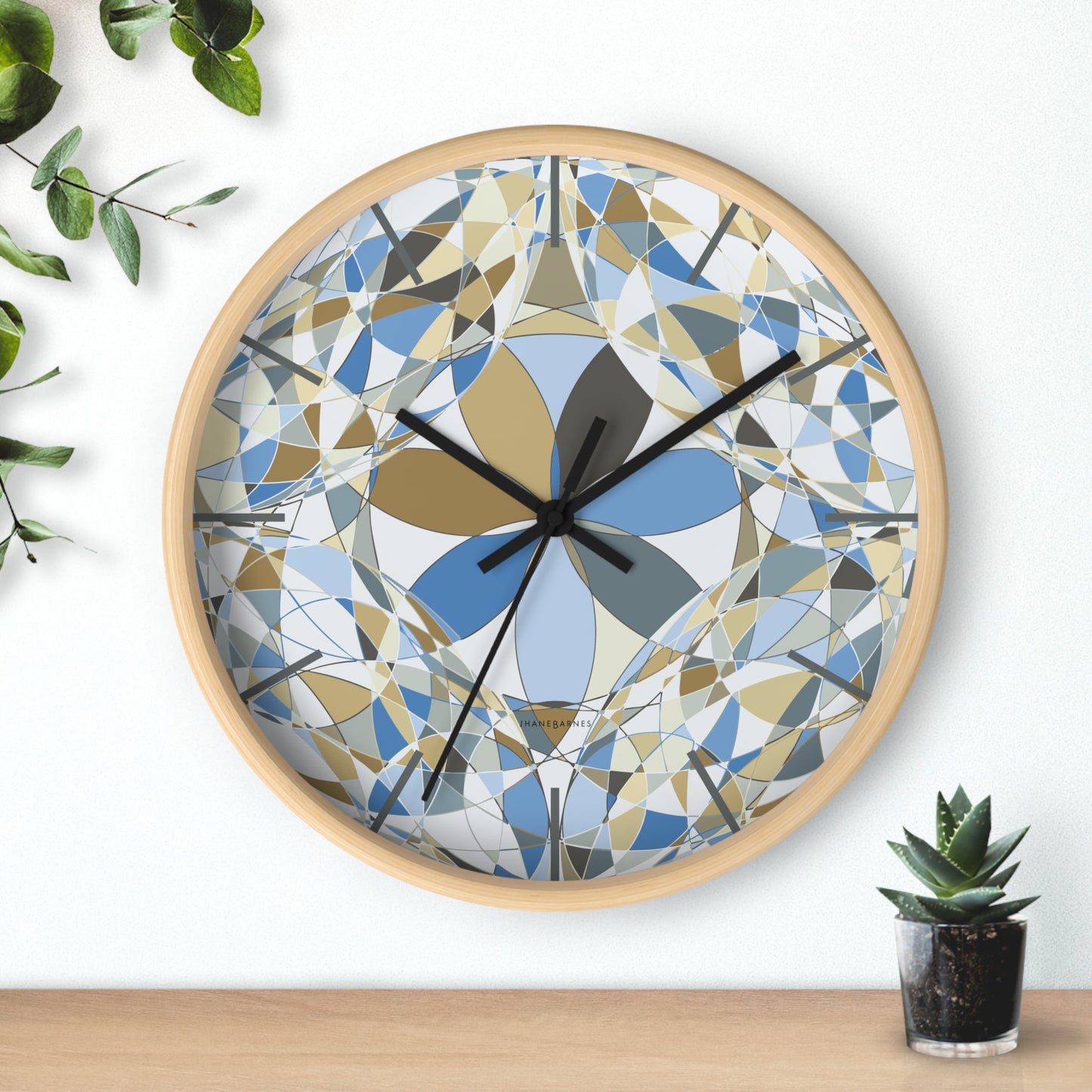 "SPACE JAM" col AirStream - Jhane Barnes custom designed Wall Clock. *Click to select your base color + hands that best matches your space