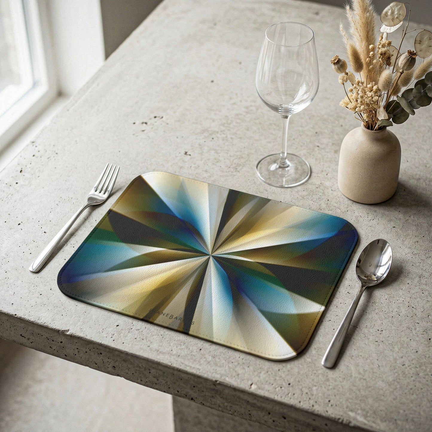 Leather Placemat "DESERT STAR"