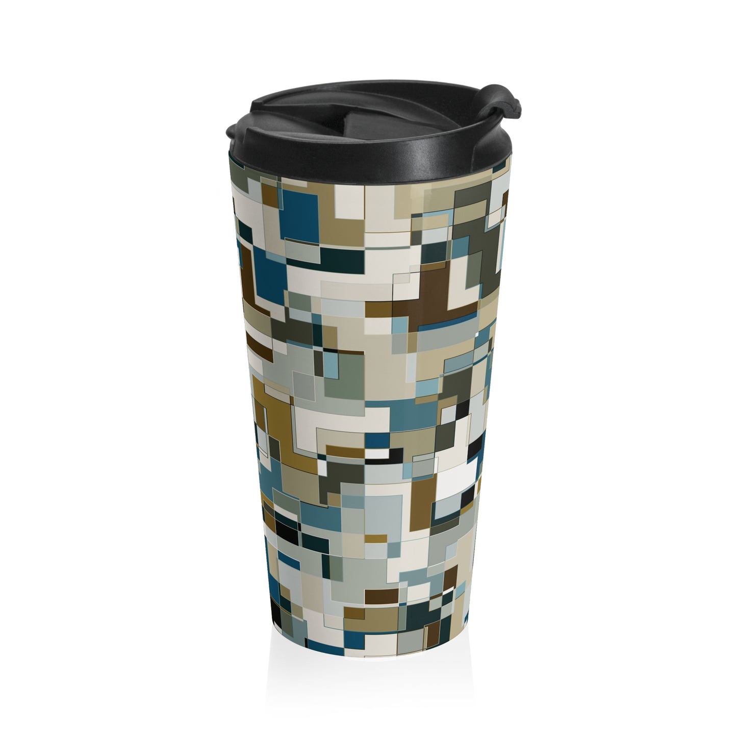 "POLYOMINOES" Col Mint Chocolate - Stainless Steel Travel Mug