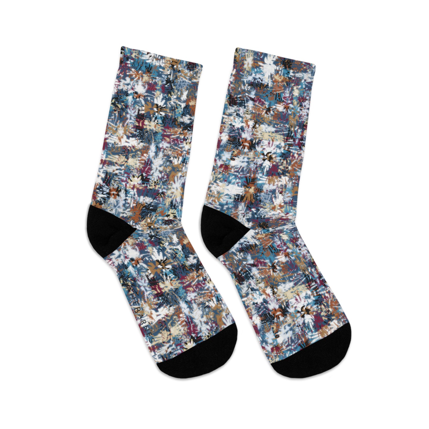 Recycled Poly Socks "MARINA" Jhane Barnes custom design