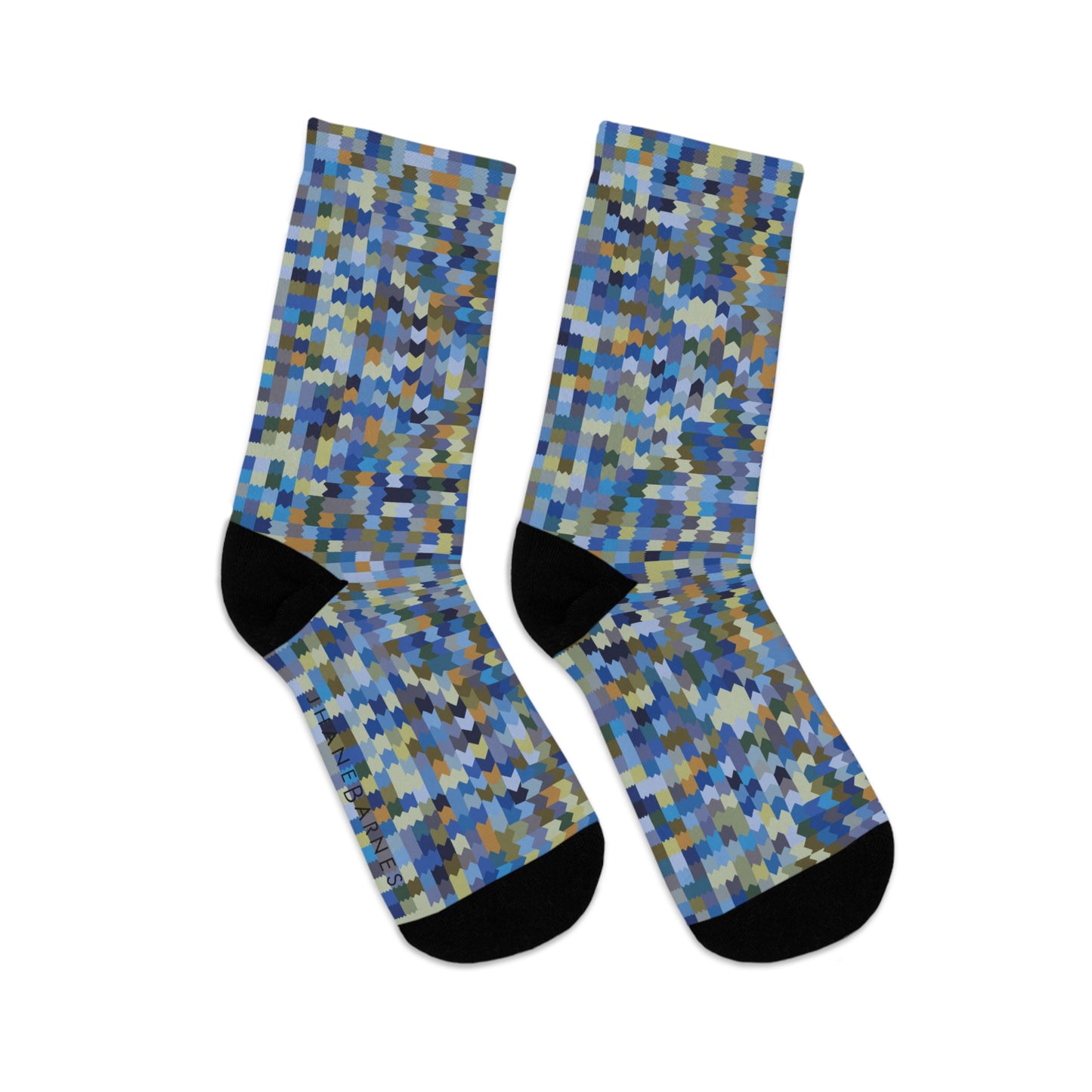 Recycled Poly Socks "RICKRACK" Jhane Barnes custom design