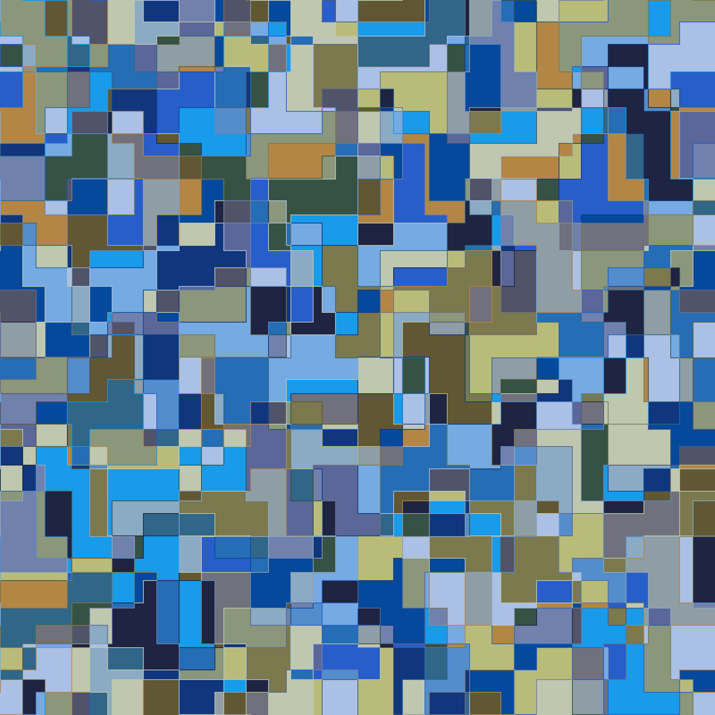 POLYOMINOES - JHANE BARNES custom design Digital artwork on Canvas *more colors avail