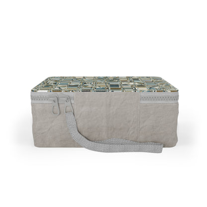Zip Paper Lunch Bag "GRIDWRAP" col. Mint Chocolate