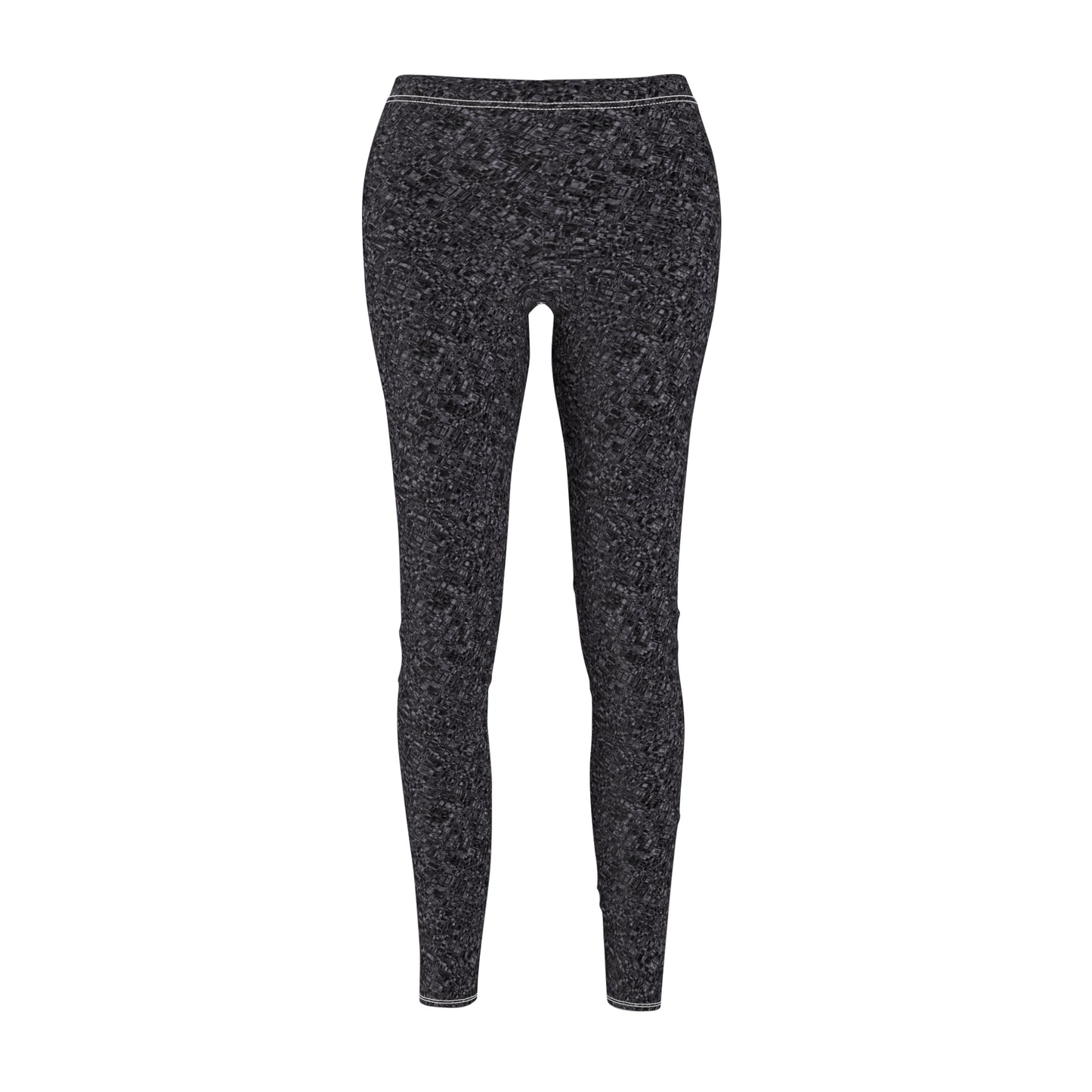 Women's Cut & Sew Casual Leggings "MADRAS MAYHEM" col. Shadowplay