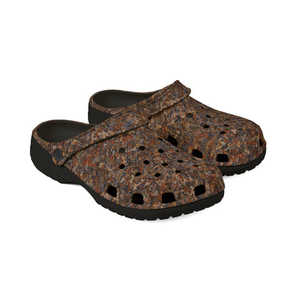 EVA Foam Rubber Shoes, Jhane Barnes design "TEXTURE" col. Amber Ember