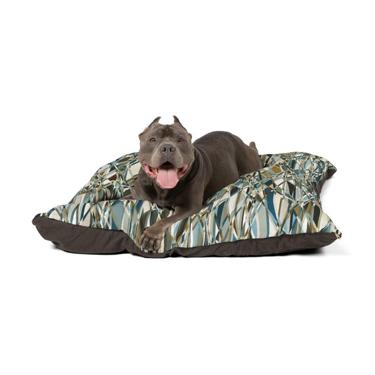 Stylish Abstract Pet Bed for Modern Home Décor "THAT'S A WRAP" col. Mint Chocolate