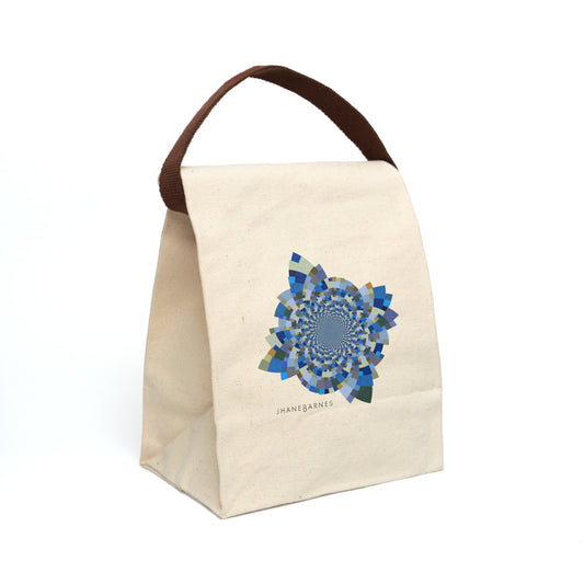 Canvas Lunch Bag With Strap "SCHATT INVERSION" col. Blue Jeans