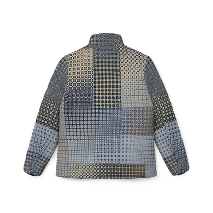 Women’s Puffer Jacket "FREQUENCY" col. Moss Behaving. Jhane Barnes custom design