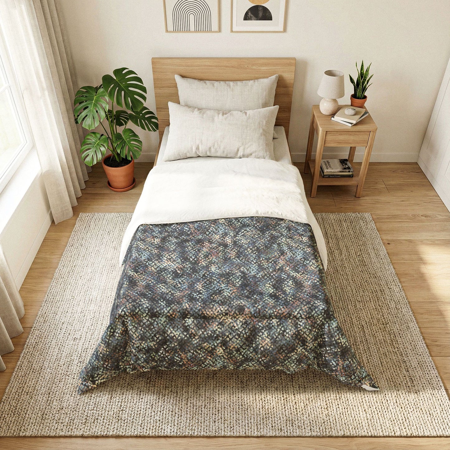 Cotton Comforter "MEZZO" col. Pink Cloud