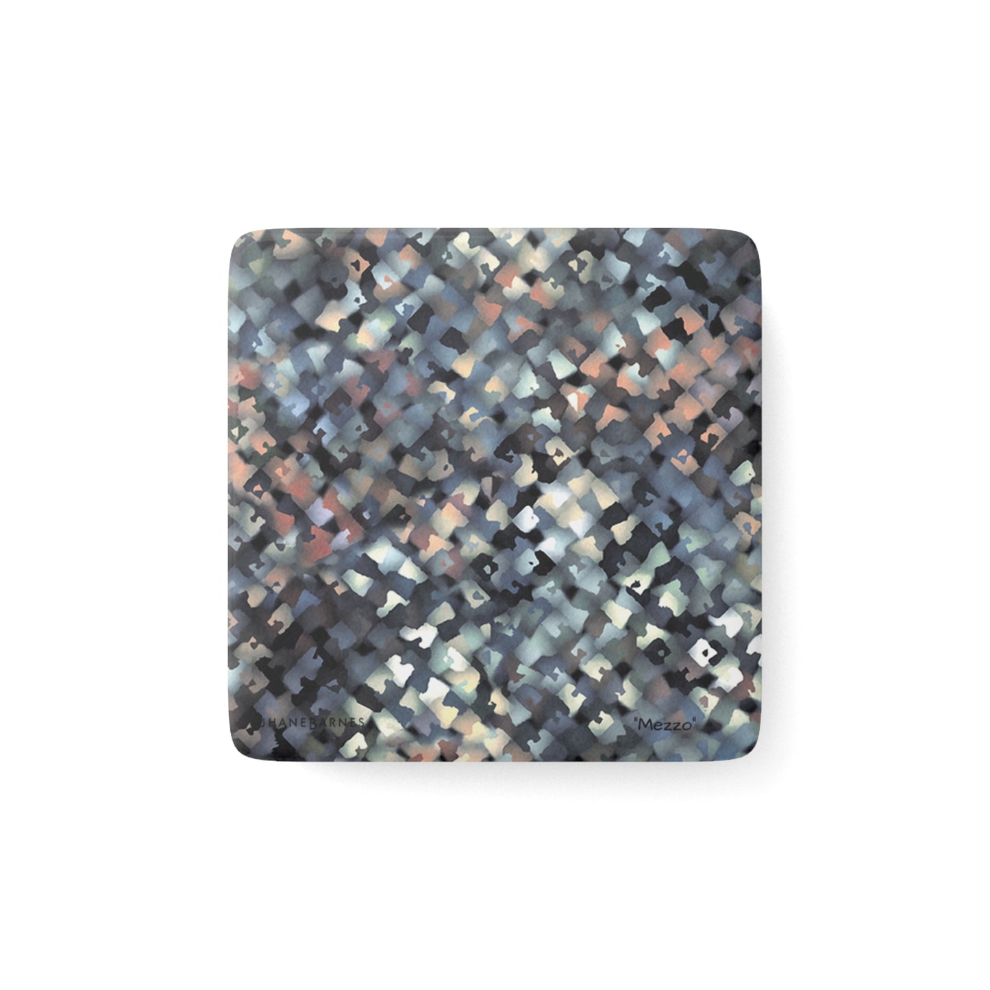 Porcelain Magnet, Square "MEZZO" col Moss
