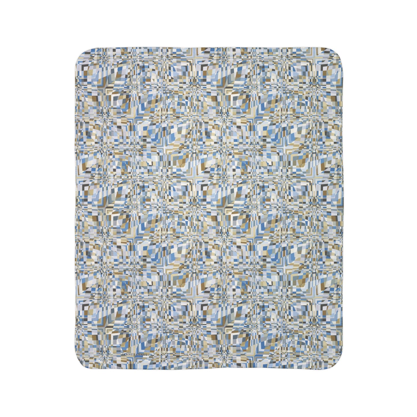 Fleece Sherpa Blanket "QUAD" col. Celestial  Jhane Barnes design