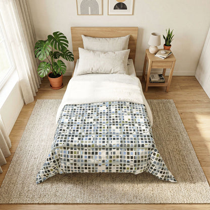 Cotton Comforter "SQUARZE" col. Slate Brigade