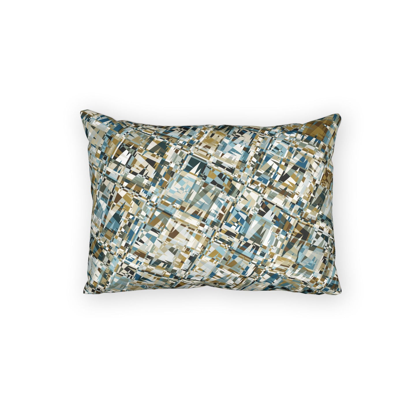 Cotton Pillow Sham "MADRAS MAYHEM" col. Chocolate Mint