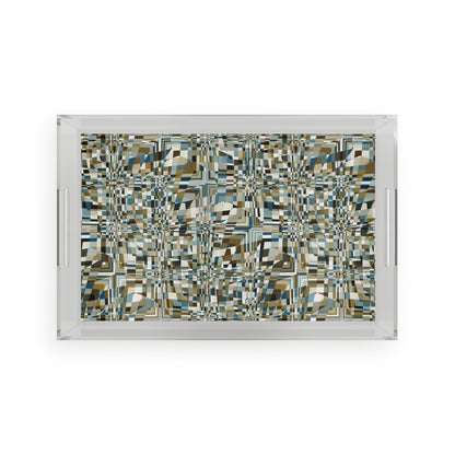 Acrylic Serving Tray "QUAD" color Mint Chocolate