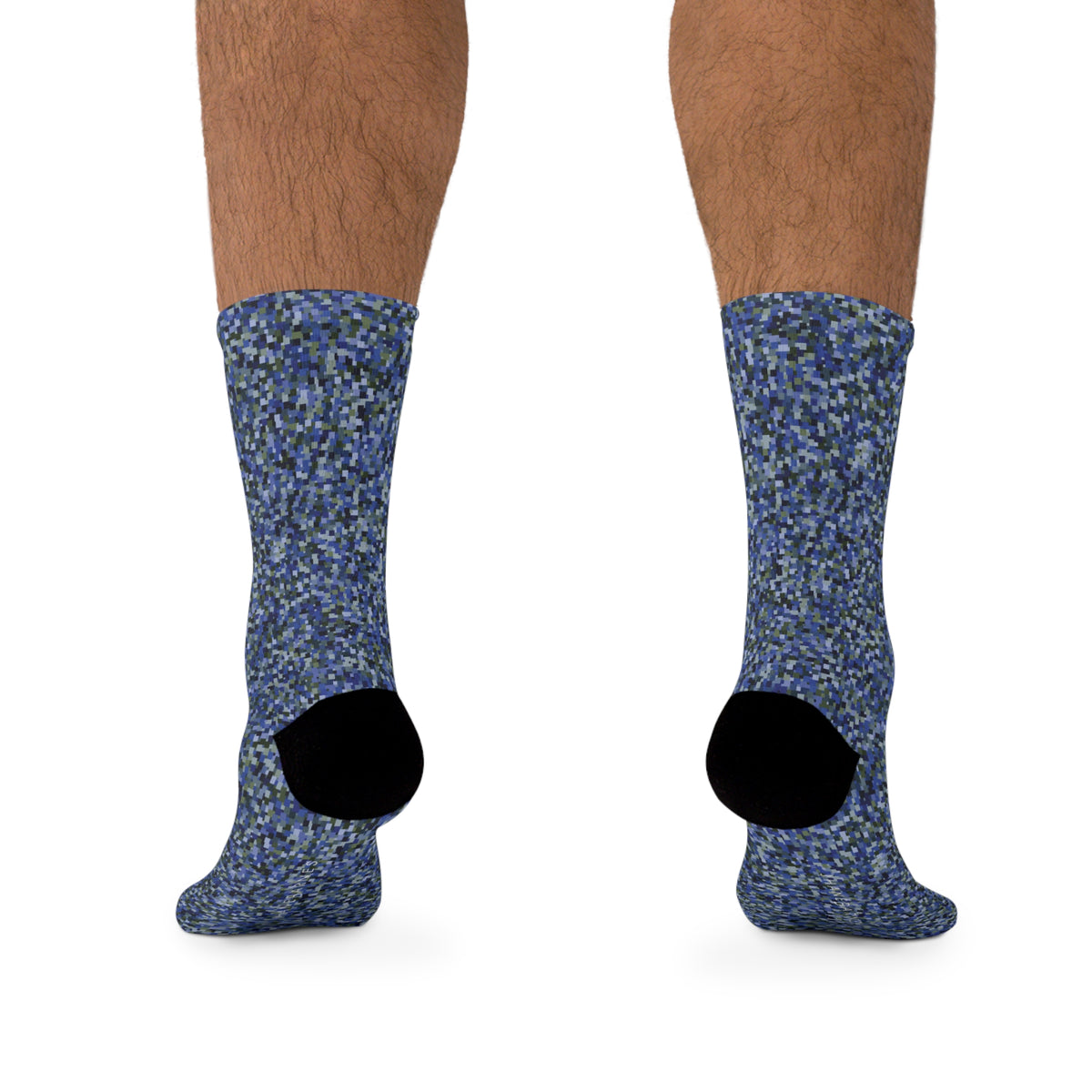 Unisex Printed Socks  "SCHATT" col. Cobalt Pulse, Jhane Barnes custom design