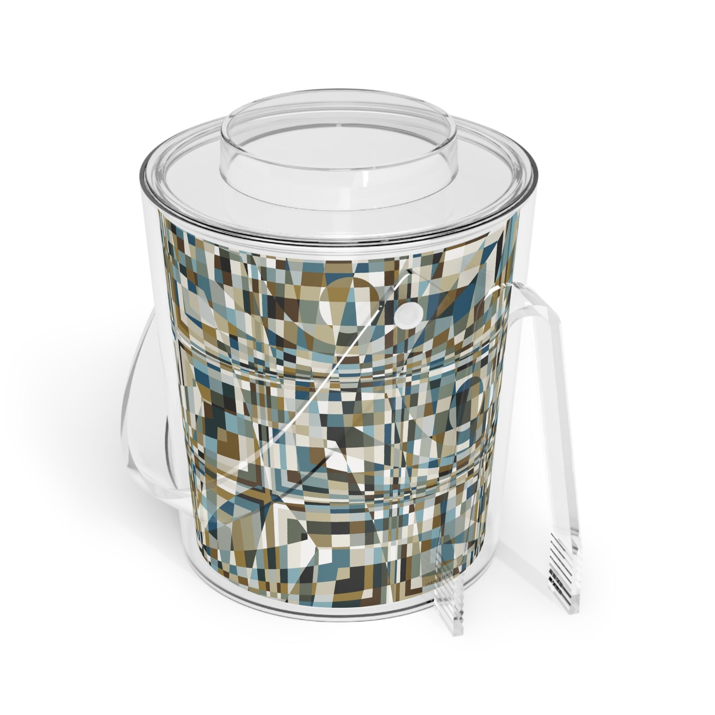 Ice Bucket with Tongs "QUAD" col. Mint Chocolate - design by Jhane Barnes