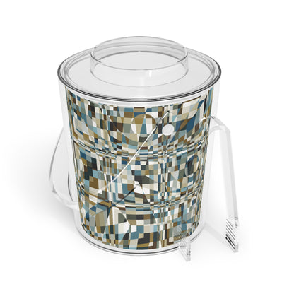 Ice Bucket with Tongs "QUAD" col. Mint Chocolate - design by Jhane Barnes