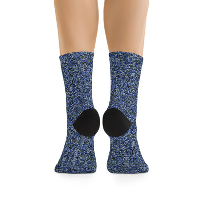 Unisex Printed Socks  "SCHATT" col. Cobalt Pulse, Jhane Barnes custom design