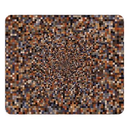 Mouse Pad (Round or Rectangle) "SQUARES" col Red Rock