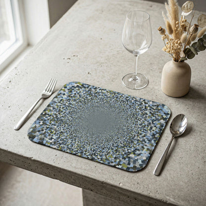 Leather Placemat "SCHATT INVERSION" col. Slate Brigade