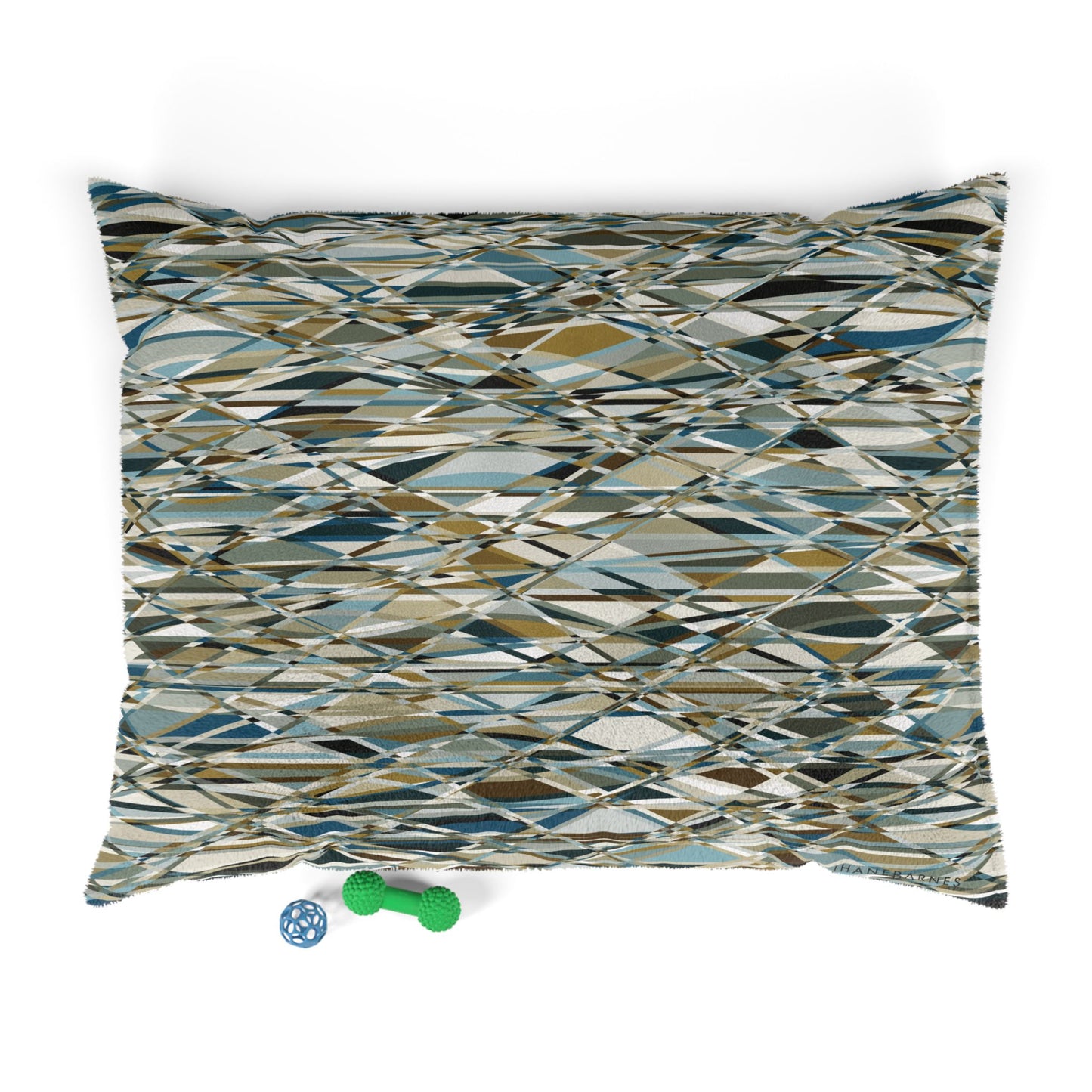 Stylish Abstract Pet Bed for Modern Home Décor "THAT'S A WRAP" col. Mint Chocolate