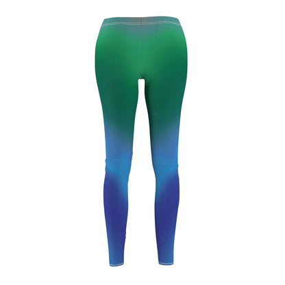 Women's Cut & Sew Casual Leggings "DIAGONAL GRADIENT"