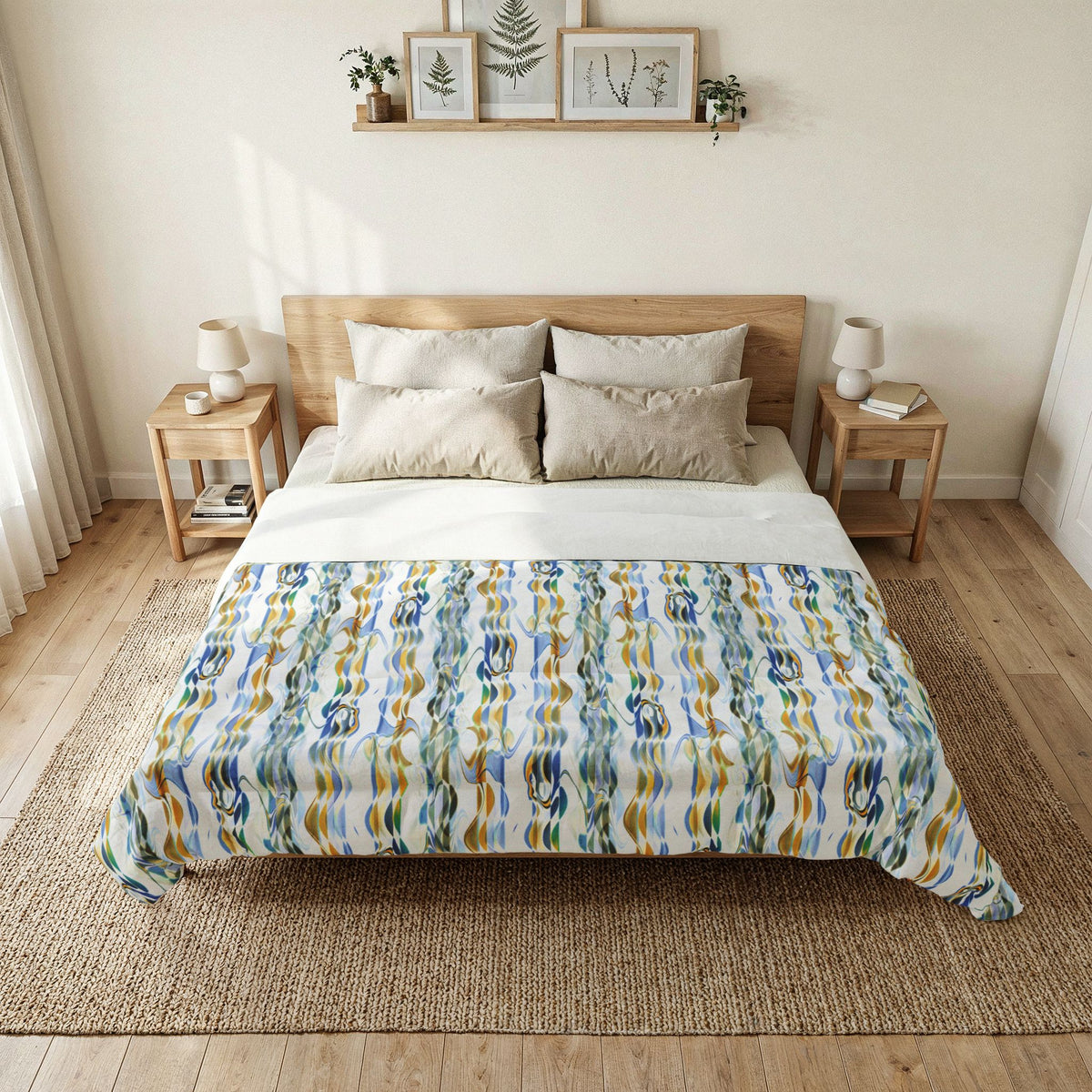 Cotton Comforter "SMOKEY STRIPE"