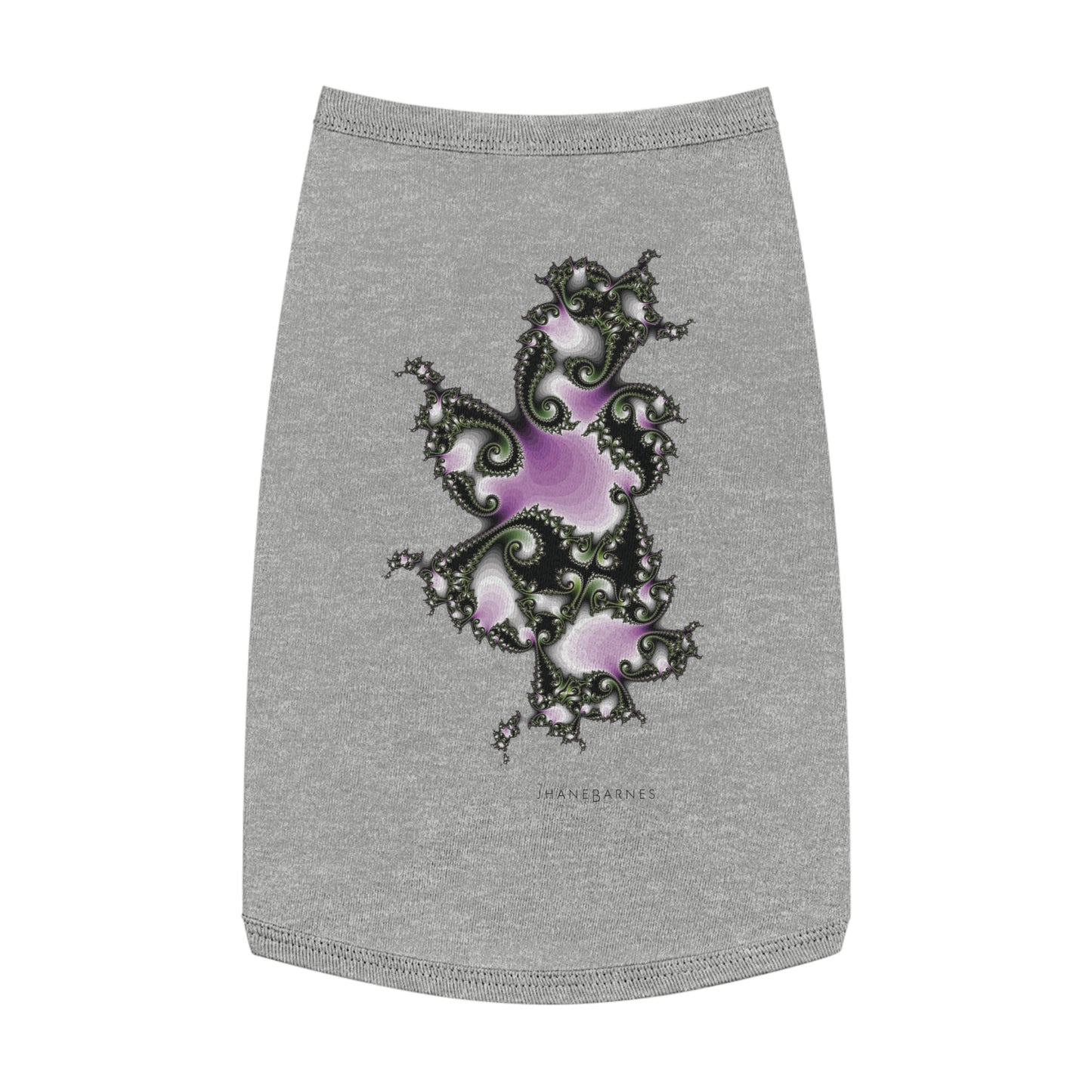 Pet Tank Top "FRACTALE SWIRL" JB Design in col. Heather