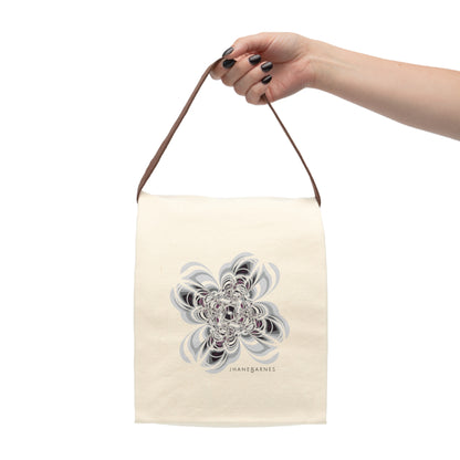 Canvas Lunch Bag With Strap "SCRIBBLE" col. Shadowplay