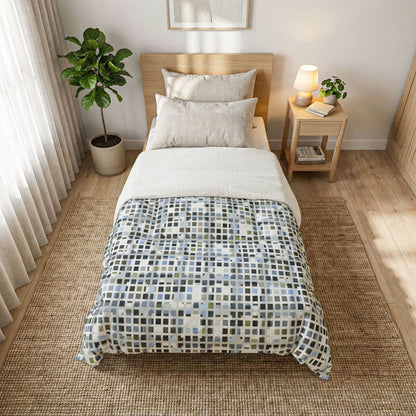 Cotton Comforter "SQUARZE" col. Slate Brigade