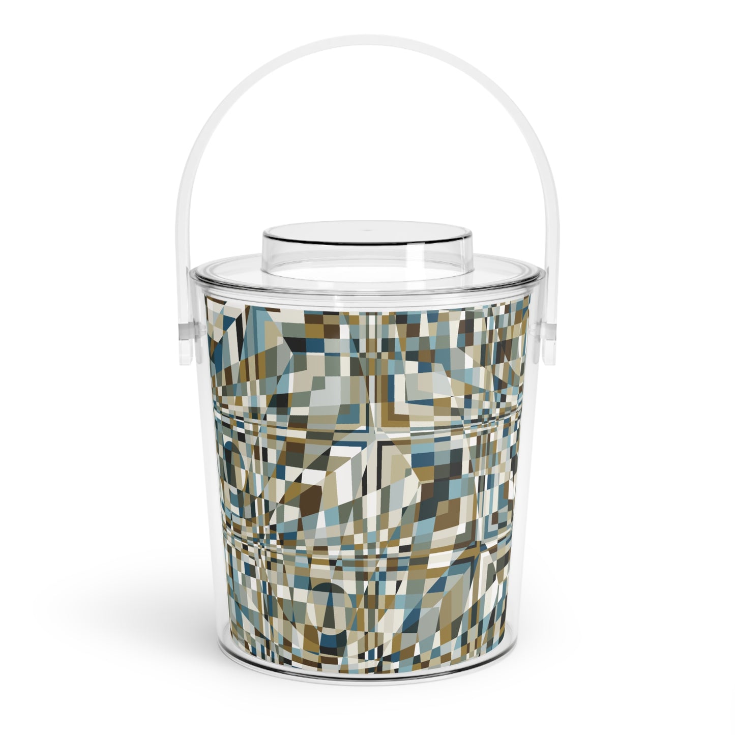 Ice Bucket with Tongs "QUAD" col. Mint Chocolate - design by Jhane Barnes