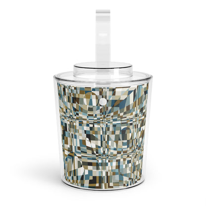 Ice Bucket with Tongs "QUAD" col. Mint Chocolate - design by Jhane Barnes