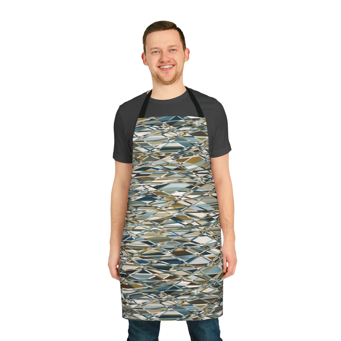 Apron, Jhane Barnes design "THAT'S A WRAP" col. Mint Chocolate