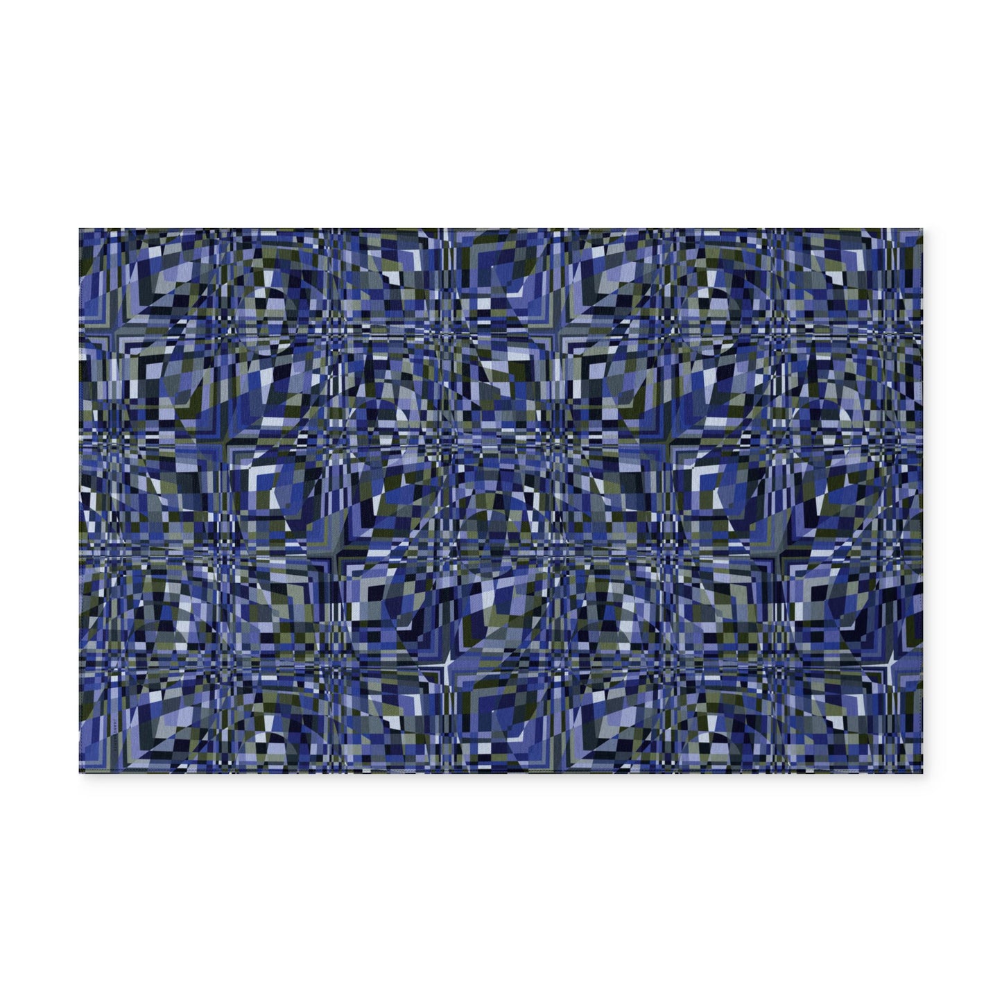 Washable Rug "QUAD" col. Cobalt Pulse