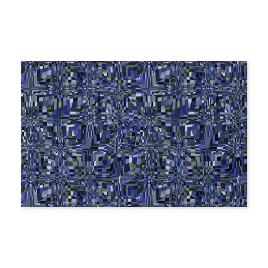 Washable Rug "QUAD" col. Cobalt Pulse