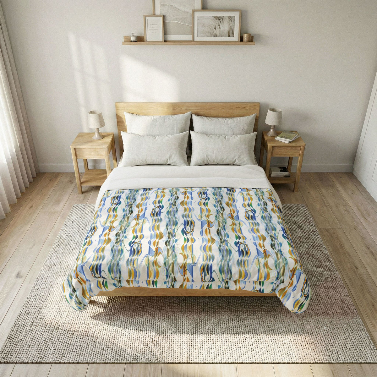 Cotton Comforter "SMOKEY STRIPE"