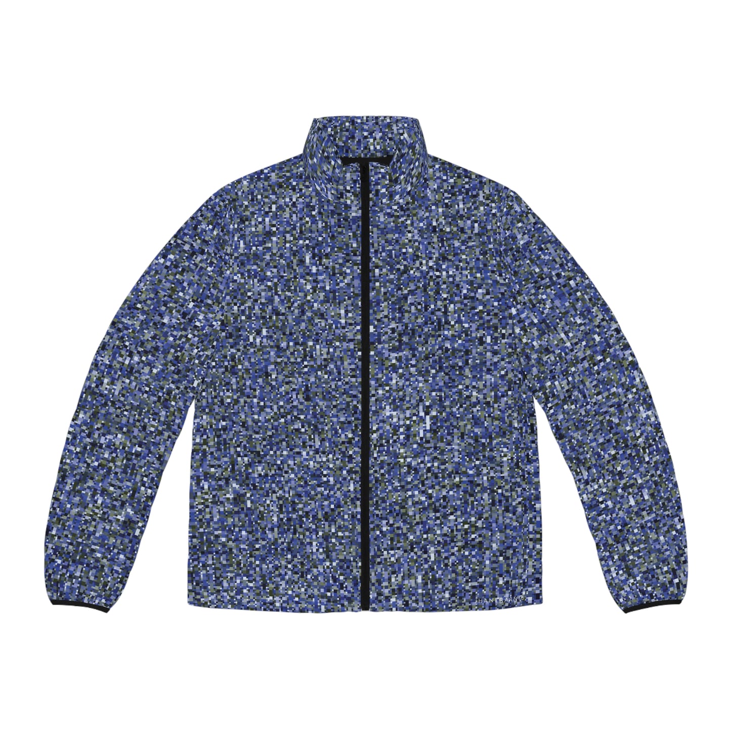 Men's Puffer Jacket "CAMOU-SCHATT" col. Cobalt Pulse - Jhane Barnes custom design