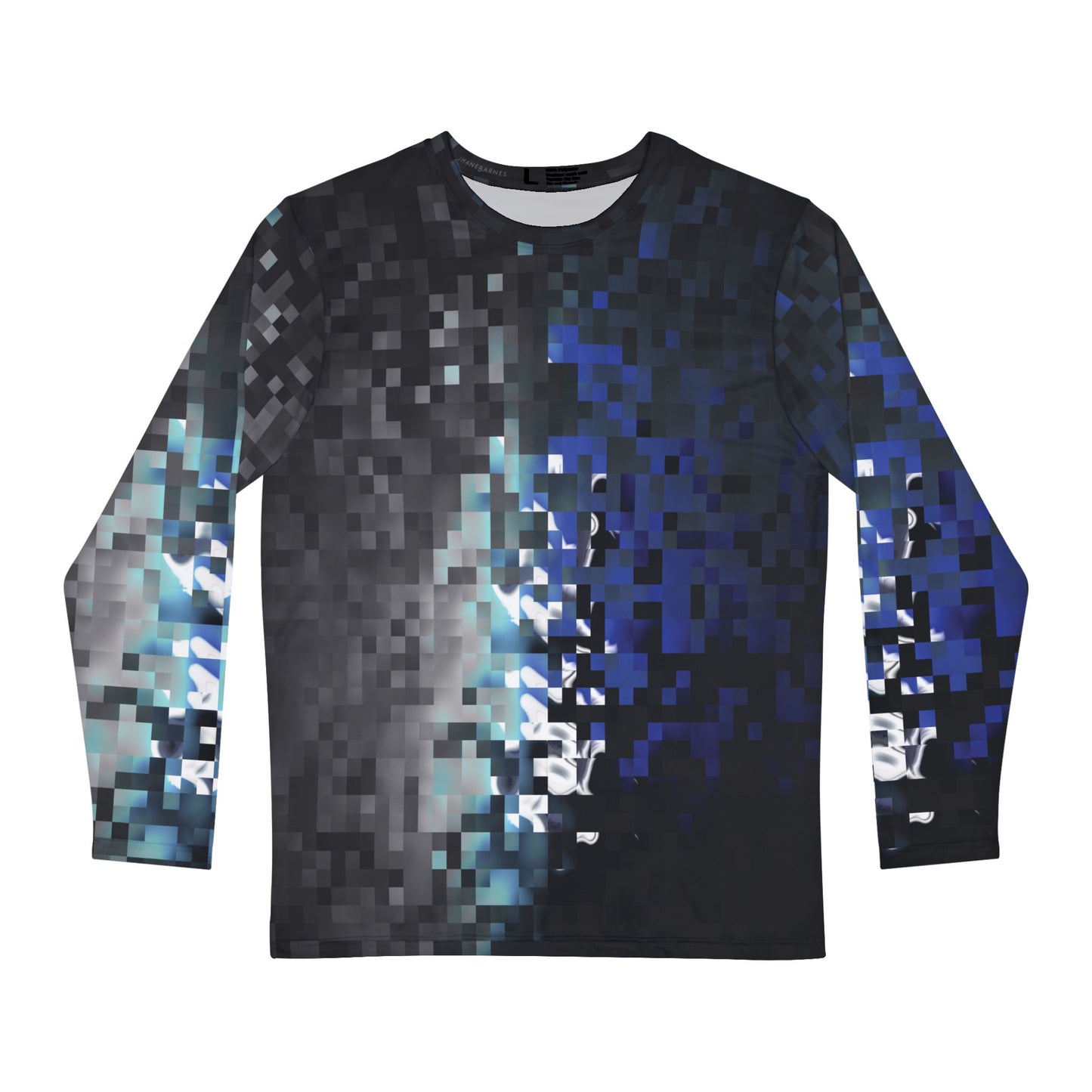 Men's Brushed poly Tee "DATA DRIFT" Design (long Sleeve)