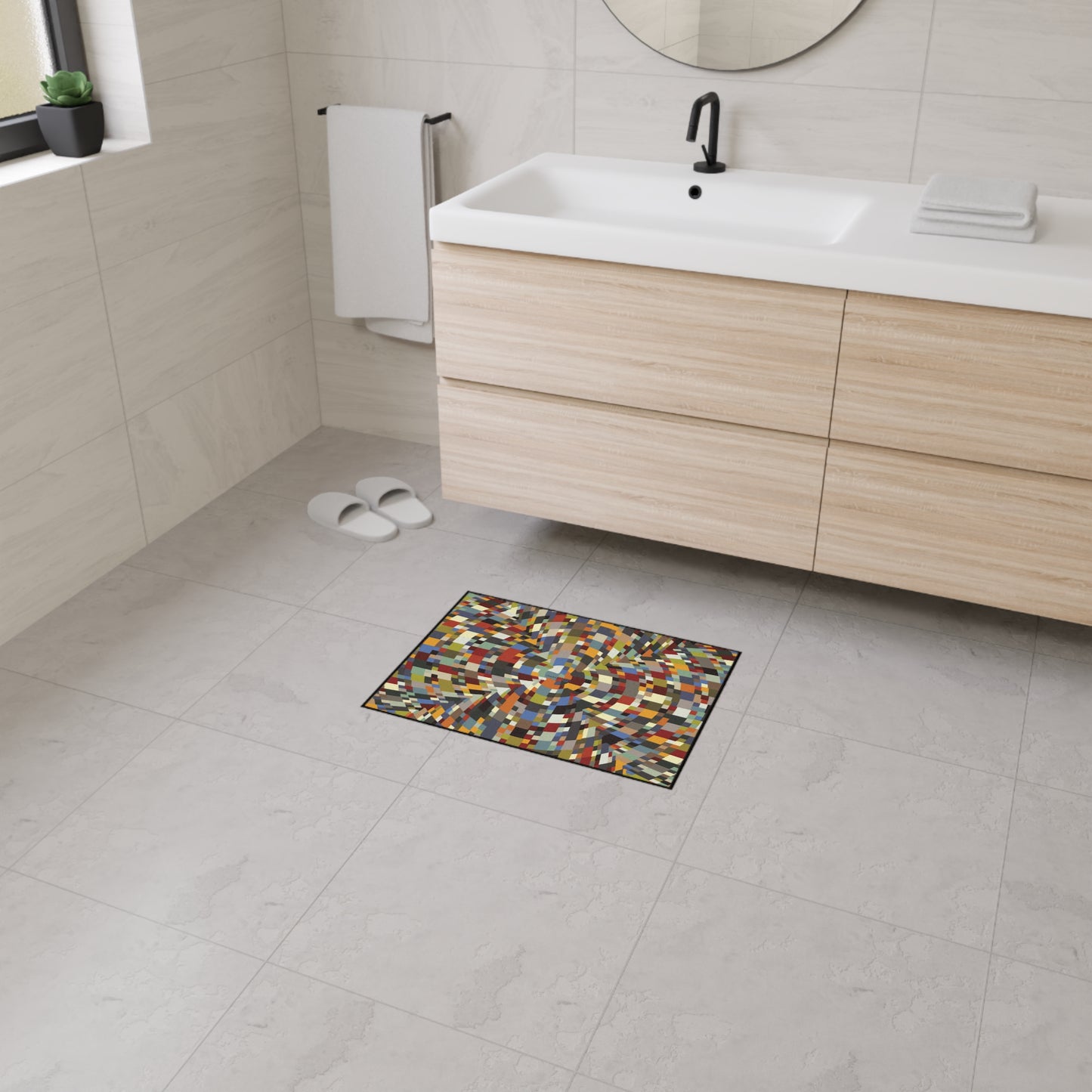 Heavy Duty Floor Mat "IN THE ROUND" col. Varicolor