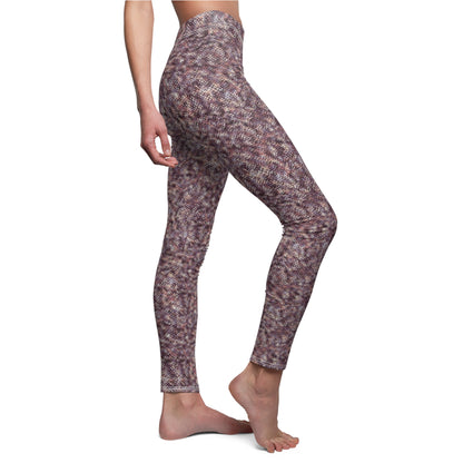Women's Cut & Sew Casual Leggings "MEZZO" col. Wine