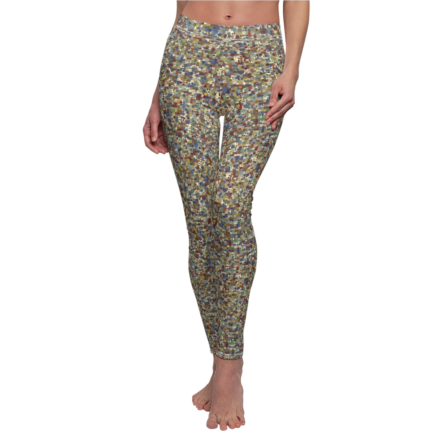 Women's Cut & Sew Casual Leggings "PRISMATIX" col. Varicolor