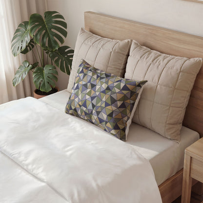 Cotton Pillow Sham "LATTICE" col. Moss Behaving