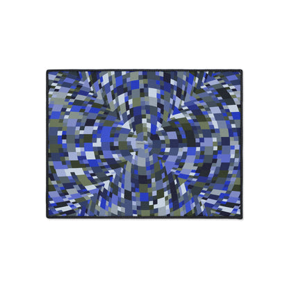Heavy Duty Floor Mat "IN THE ROUND" col. Cobalt Pulse
