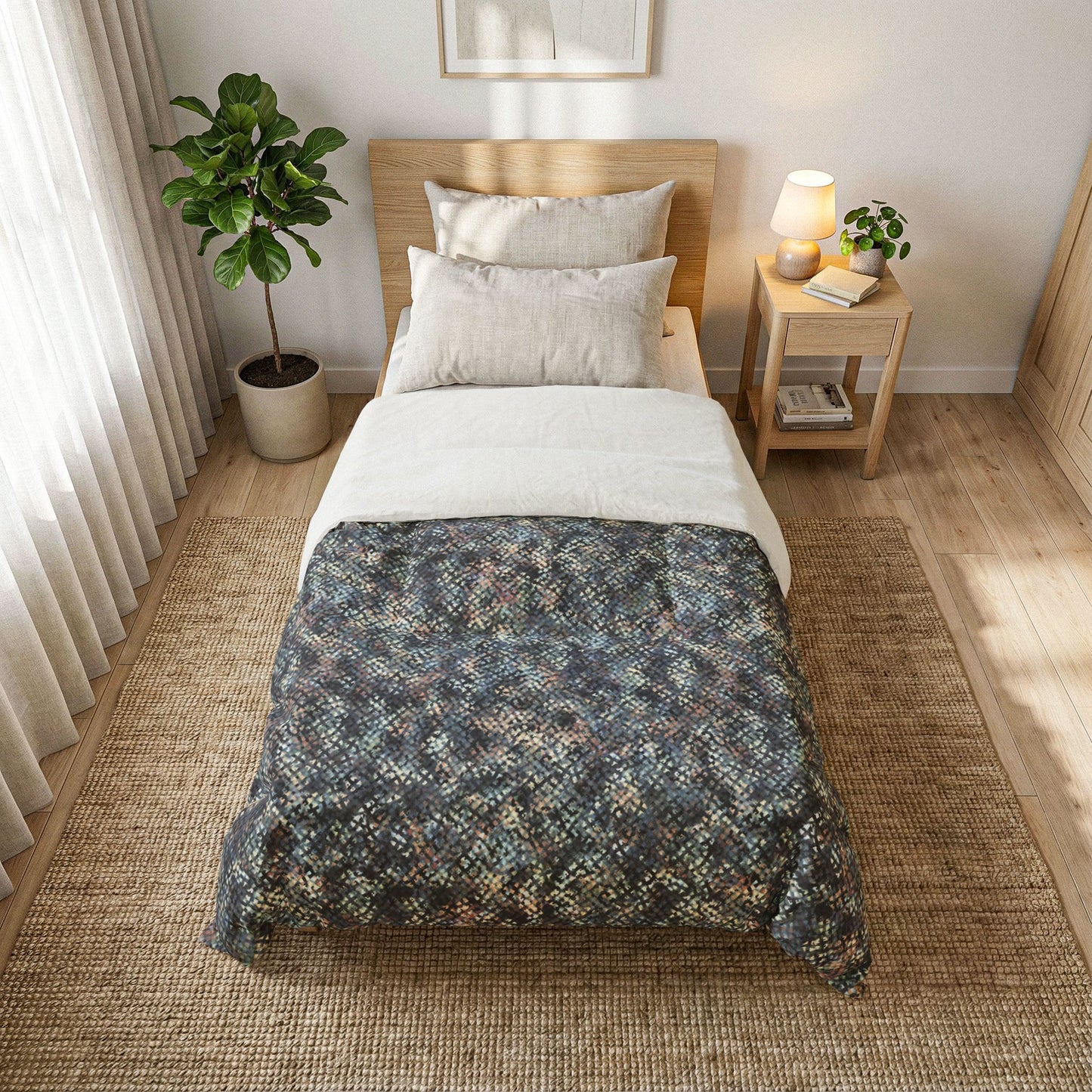 Cotton Comforter "MEZZO" col. Pink Cloud