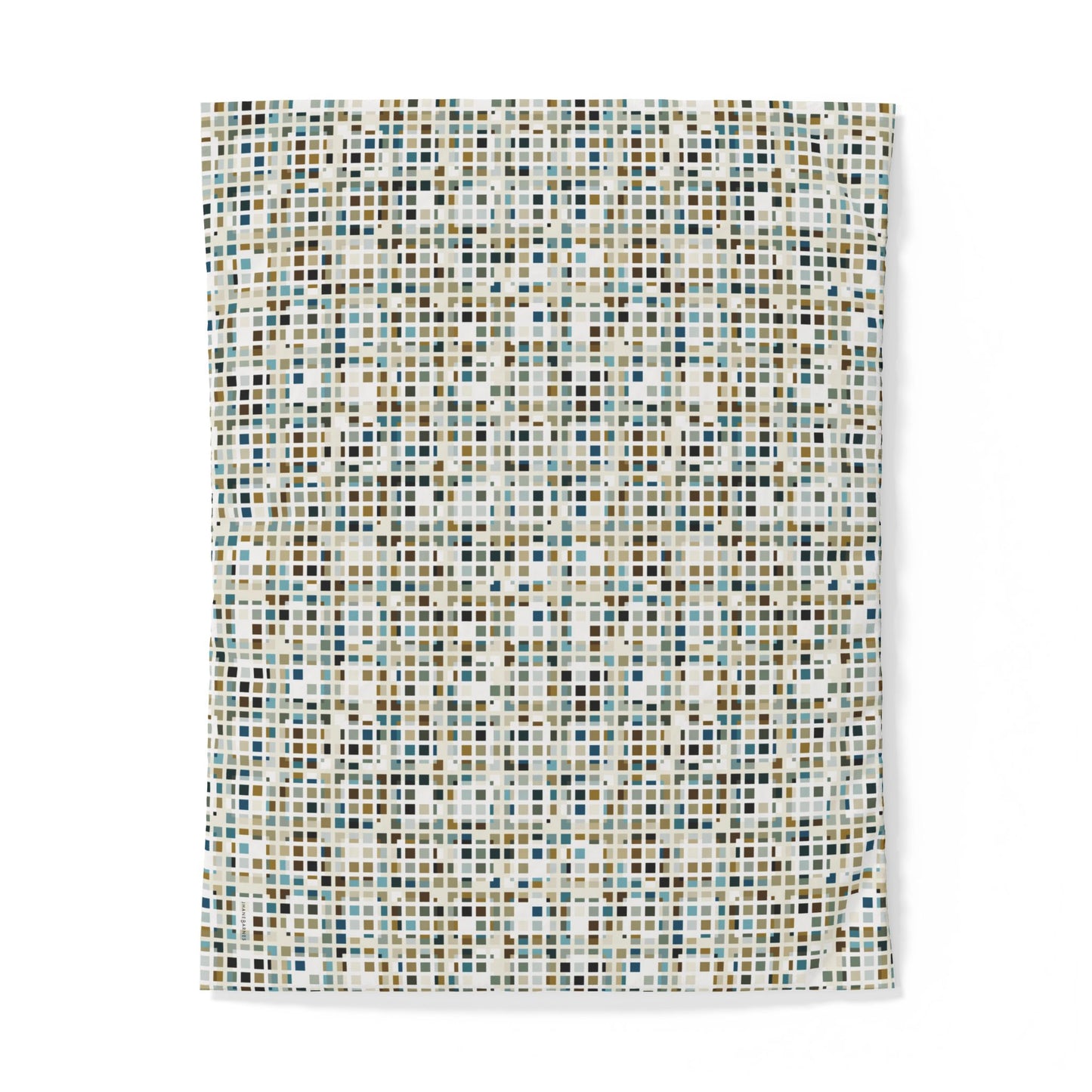 Cotton Duvet Cover "SQUARZE" col. Mint Chocolate